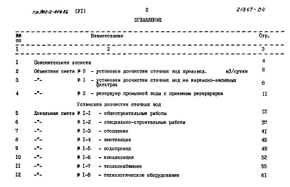 Состав альбома. Типовой проект 902-2-414.86Альбом 6 Сметы.          