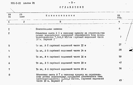 Состав альбома. Типовой проект 901-1-22Альбом 8 Объектные сметы и сметы на общестроительные и сантехнические работы
