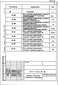 Состав альбома. Типовой проект 294-3-39м.85Альбом 9 Ведомости потребности в материалах     