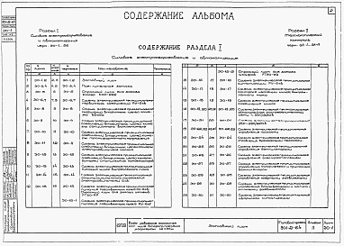 Состав альбома. Типовой проект 901-2-64Альбом 2 Электрооборудование, автоматика и технологический контроль. Чертежи монтажной зоны