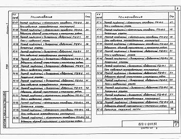 Состав альбома. Типовой проект 820-1-0111.92Альбом 1 ПЗ Пояснительная записка, АС Строительные решения, КЖИ Железобетонные изделия    