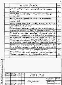 Состав альбома. Типовой проект 901-5-47.90Альбом 9 Ведомости потребности в материалах    