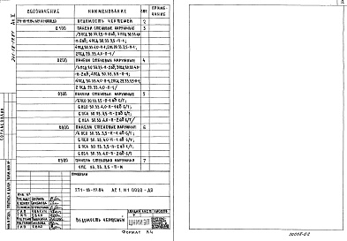 Состав альбома. Типовой проект 271-18-19.84Альбом 2 Изделия железобетонные заводского изготовления. Изделия металлические       
