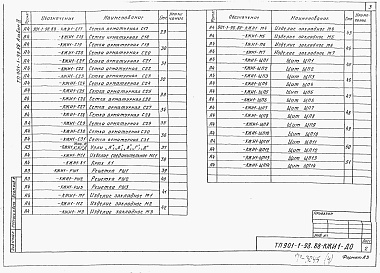 Состав альбома. Типовой проект 901-1-98.88Альбом 4 Строительные изделия. Надземная часть