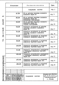 Состав альбома. Типовой проект 294-3-36.85Альбом 6 Ведомость потребности в материалах    