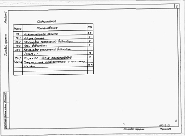 Состав альбома. Типовой проект 820-4-9.83Альбом 1 Технологические решения.