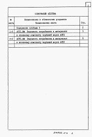 Состав альбома. Типовой проект 901-2-0169.90Альбом 3 Ведомости потребности в материалах   