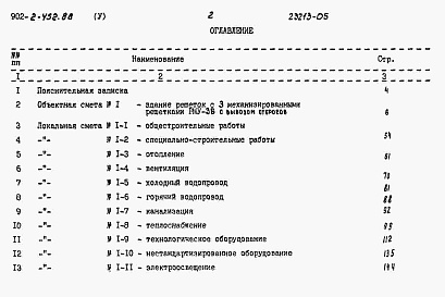 Состав альбома. Типовой проект 902-2-452.88Альбом 6 Сметы     