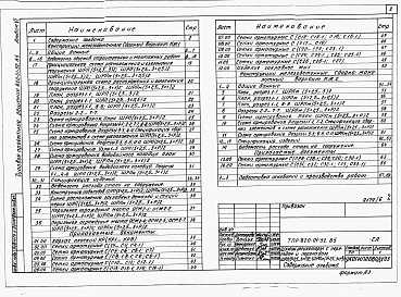 Состав альбома. Типовой проект 820-01-52.85Альбом 6. Шлюзы-регуляторы ШРП/5х2,5-3хР/2 и ШРПм/5х2,5-3хР/2. Конструкции железобетонные.    