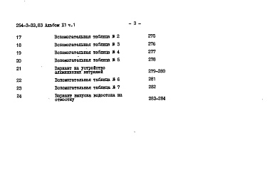Состав альбома. Типовой проект 254-3-33.83Альбом 11 Сметы, части 1, 2      