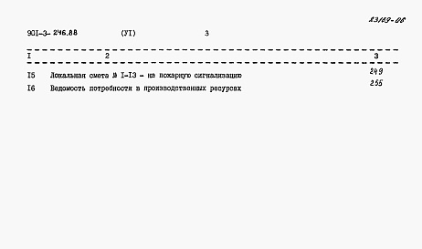 Состав альбома. Типовой проект 901-3-246.88Альбом 6 Сметы. 