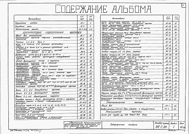 Состав альбома. Типовой проект 902-2-204Альбом 1 Пояснительная записка и чертежи