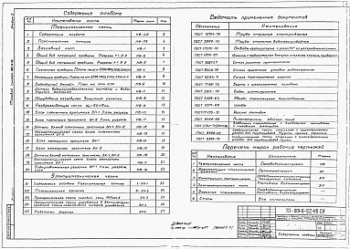 Состав альбома. Типовой проект 901-6-52Альбом 1 Технологическая часть. Электротехническая часть 