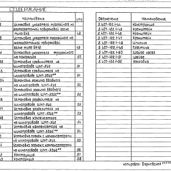 Состав фльбома. Серия 5.407-122 ПрокладкаВыпуск 1 Материалы для проектирования и рабочие чертежи