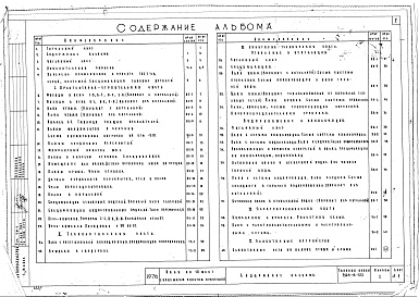 Состав альбома. Типовой проект 284-4-50Альбом 1 Архитектурно-строительные, санитарно-технические и электротехнические чертежи
