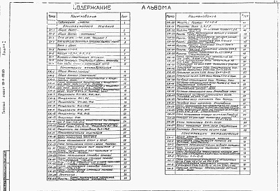 Состав альбома. Типовой проект 901-3-190.83Альбом 1 Архитектурно-строительная часть  