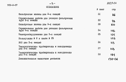 Состав альбома. Типовой проект 902-2-67Альбом 3 Сметы
