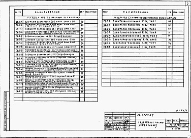 Состав альбома. Типовой проект 114-24-225.87Альбом 6 Примененный из ТП 24-0228.87 Часть 10 Монтажные узлы и детали 