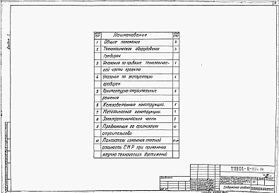 Состав альбома. Типовой проект Альбом 1 Пояснительная записка. Показатели изменения сметной стоимости при применении научно-технических достижений (из ТП 901-6-92с.86)