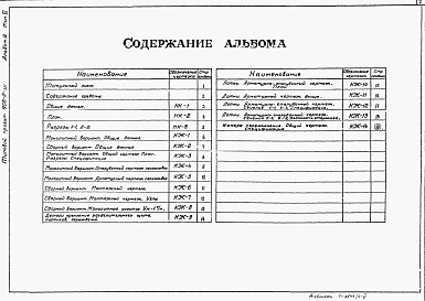 Состав альбома. Типовой проект 902-2-331Альбом 2 Тип 6 Технологическая и строительная части. Q = 17000 - 25000 куб. м/сутки  