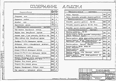 Состав альбома. Типовой проект 902-2-308Альбом 1 Пяснительная записка и чертежи