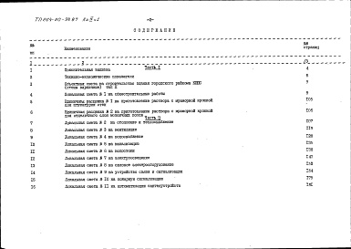 Состав альбома. Типовой проект 264-20-94.87Альбом 9 Сметы. Часть 1