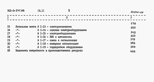 Состав альбома. Типовой проект 901-3-247.88Альбом 9 Сметы