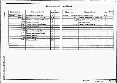 Состав альбома. Типовой проект Альбом 5 Строительные изделия (из ТП 901-6-92с.86)