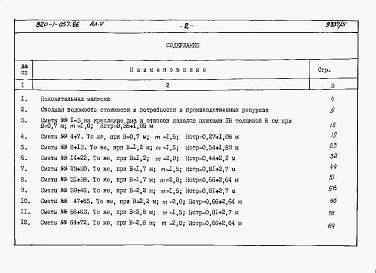 Состав альбома. Типовой проект 820-1-057.86Альбом 5  Сметы     