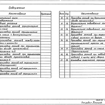 Состав фльбома. Серия 5.407-49 ПрокладкаВыпуск 1 Рабочие чертежи