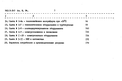 Состав альбома. Типовой проект 901-3-143Альбом 3 Сметы.