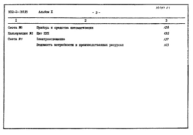 Состав альбома. Типовой проект 902-2-385.85Альбом 10 Сметы
