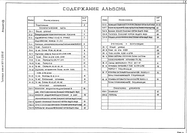 Состав альбома. Типовой проект 901-3-239.87Альбом 12 Технологическая и санитарно-техническая части  