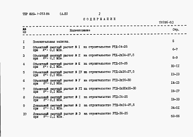 Состав альбома. Типовой проект 820-1-053.86Альбом 3  Сметные расчеты     
