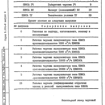 Состав фльбома. Серия 5.904-8 ПылеуловителиВыпуск 0 Указания по подбору, изготовлению, монтажу и эксплуатации