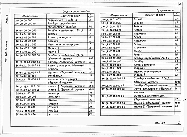 Состав альбома. Типовой проект 820-01-48.85Альбом 2 Затворы коробчатые для труб диаметром 1400 и 1600 мм    