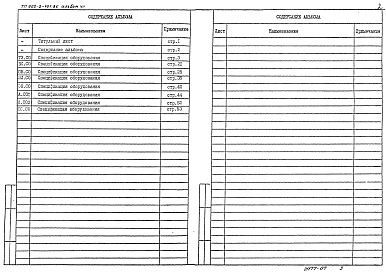 Состав альбома. Типовой проект 902-2-401.86Альбом 7 Спецификация оборудования     