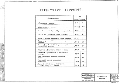Состав альбома. Типовой проект 901-4-9Альбом 2 Строительная часть и оборудование (для площадок с грунтовыми водами)