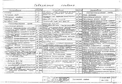 Состав альбома. Типовой проект 901-3-8/70Альбом 1 Технологическая часть.Архитектурно-строительная часть, санитарно-техническая часть, электротехническая часть, нестандартное оборудование.
