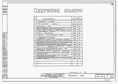 Состав альбома. Типовой проект 901-4-50сАльбом 1 Строительная часть и оборудование.           