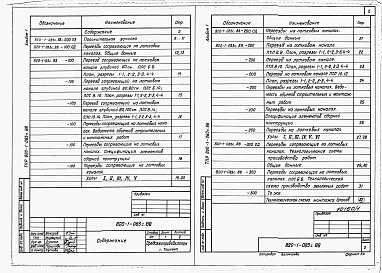 Состав альбома. Типовой проект 820-1-083c.88Альбом 1  Строительные чертежи сооружений     