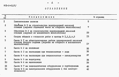 Состав альбома. Типовой проект 901-2-62Альбом 5 Сметы