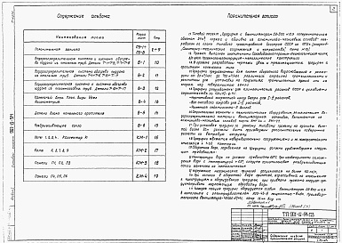 Состав альбома. Типовой проект 901-6-54Альбом 1 Пояснительная записка. Детали и узлы