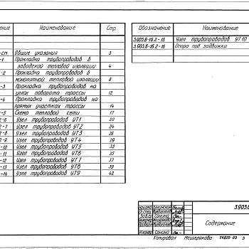Состав фльбома. Серия 3.903.8-16 БесканальнаяВыпуск 2 Узлы трубопроводов для несейсмических районов с температурой воздуха до - 30 градусов . Рабочие чертежи
