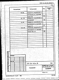 Состав альбома. Типовой проект 274-30-132м.91Альбом 7 Ведомости потребности в материалах