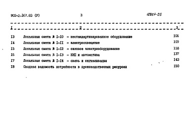 Состав альбома. Типовой проект 902-2-367.83Альбом 5 Сметы