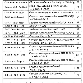 Состав фльбома. Серия 1.011.1-10 СваиВыпуск 8 Сваи составные сплошного квадратного сечения с ненапрягаемой арматурой. Рабочие чертежи