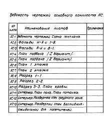 Состав альбома. Типовой проект А-III-35Альбом 2 Архитектурно-строительные решения