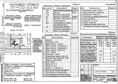 Состав альбома. Типовой проект 274-22-53.85Альбом 1 Архитектурно-строительные решения. Витражи. Технология и механизация. Отопление и вентиляция. Водопровод и канализация. Холодоснабжение. Электроосвещение и силовое электрооборудование. Автоматизация устройств инженерного оборудования. Связь и сиг
