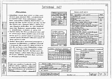 Состав альбома. Типовой проект 901-5-32сАльбом 1 Архитектурно-строительные и технологические чертежи    